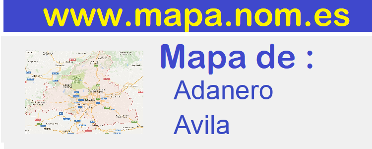mapa de  Adanero