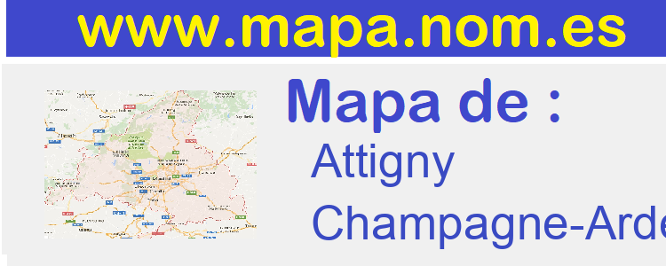 mapa de  Attigny
