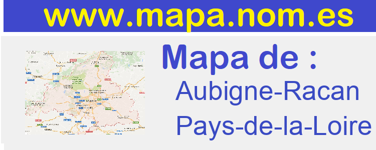 mapa de  Aubigne-Racan