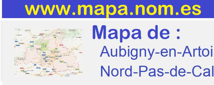 mapa de  Aubigny-en-Artois