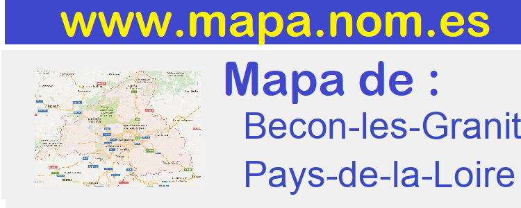 mapa de  Becon-les-Granits