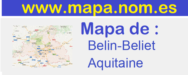 mapa de  Belin-Beliet