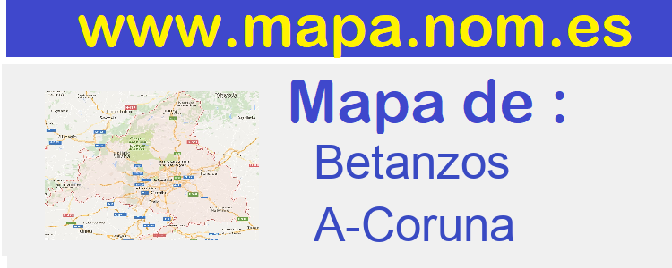 mapa de  Betanzos