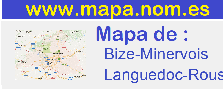 mapa de  Bize-Minervois