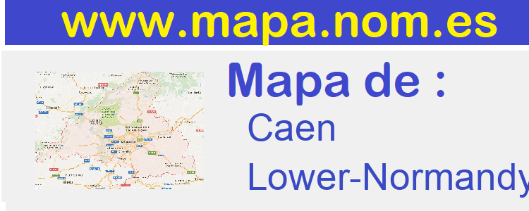 mapa de  Caen