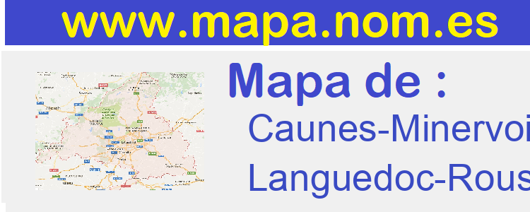 mapa de  Caunes-Minervois