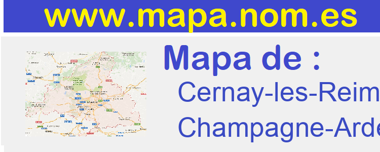 mapa de  Cernay-les-Reims