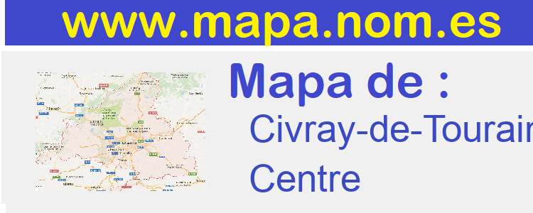 mapa de  Civray-de-Touraine