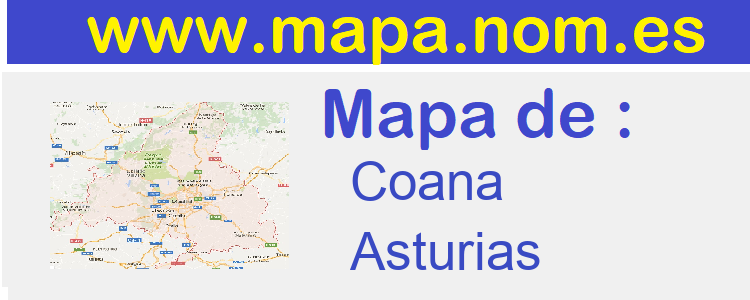 mapa de  Coana