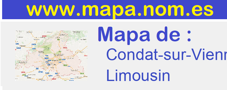 mapa de  Condat-sur-Vienne
