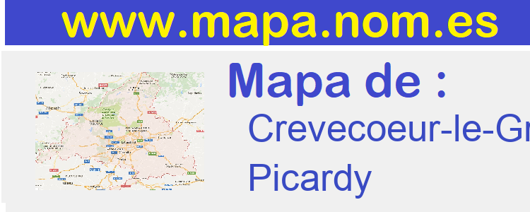 mapa de  Crevecoeur-le-Grand