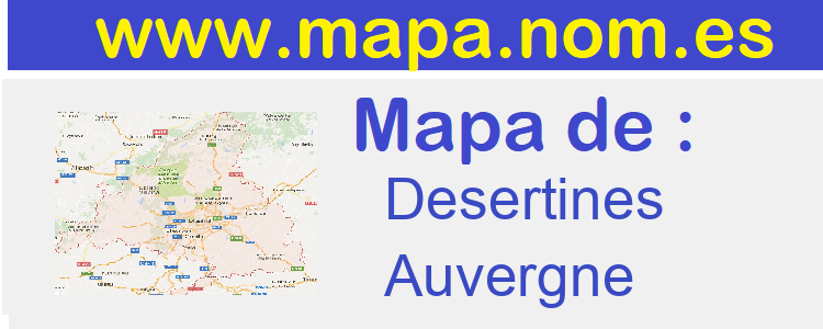 mapa de  Desertines
