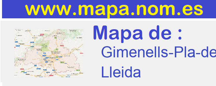 mapa de  Gimenells-Pla-de-Font
