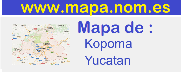 mapa de  Kopoma