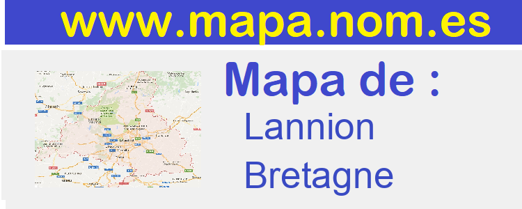 mapa de  Lannion