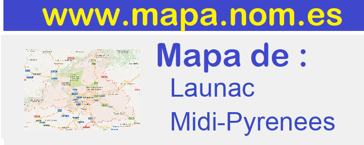 mapa de  Launac
