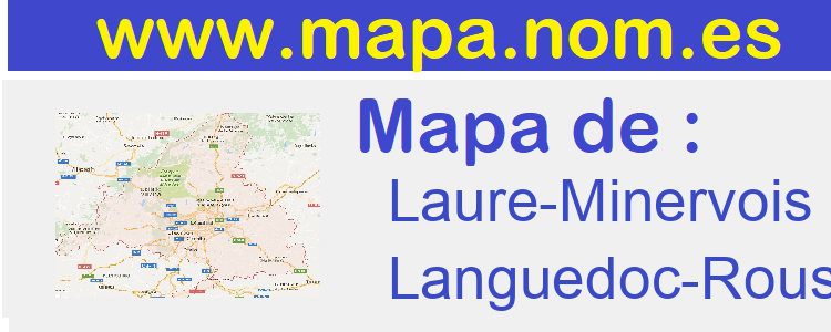 mapa de  Laure-Minervois