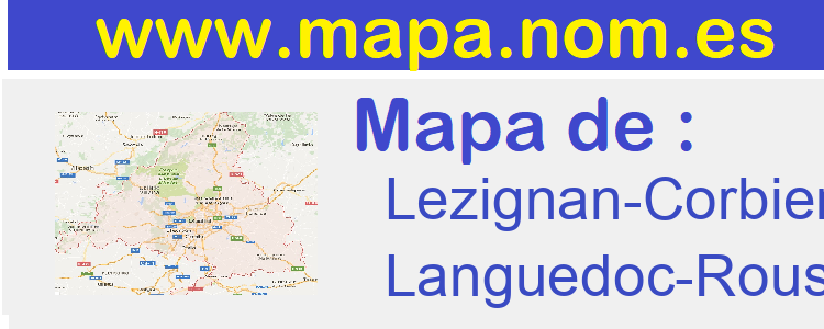 mapa de  Lezignan-Corbieres