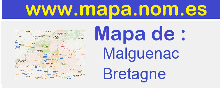 mapa de  Malguenac