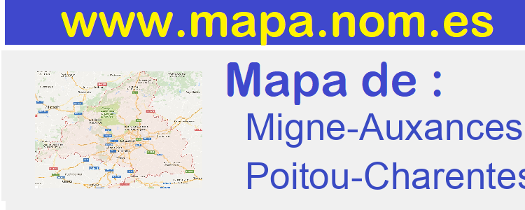 mapa de  Migne-Auxances
