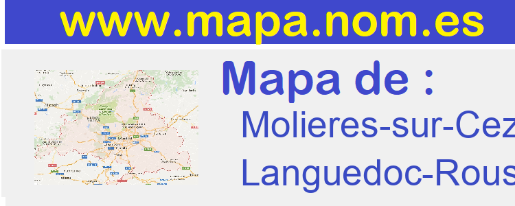 mapa de  Molieres-sur-Ceze