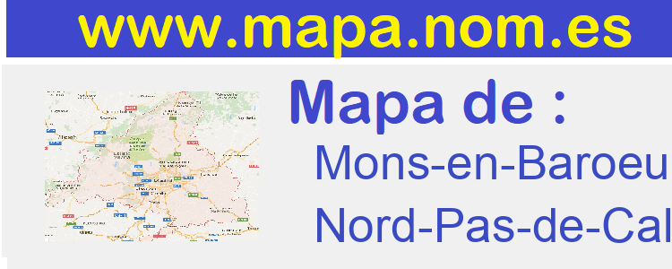 mapa de  Mons-en-Baroeul