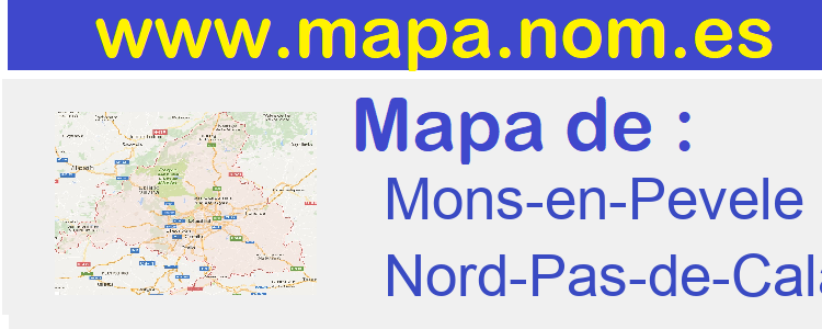 mapa de  Mons-en-Pevele