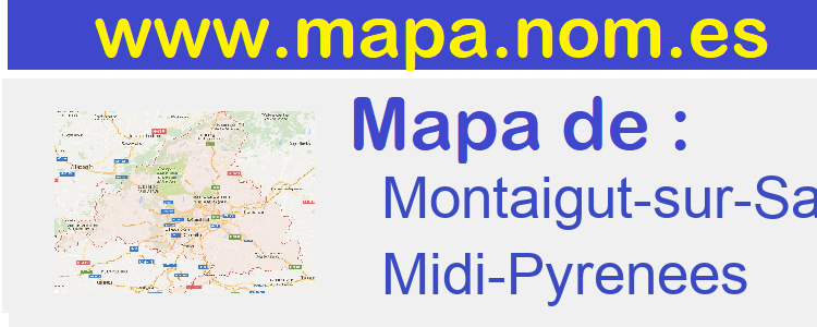 mapa de  Montaigut-sur-Save