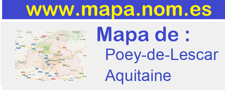 mapa de  Poey-de-Lescar