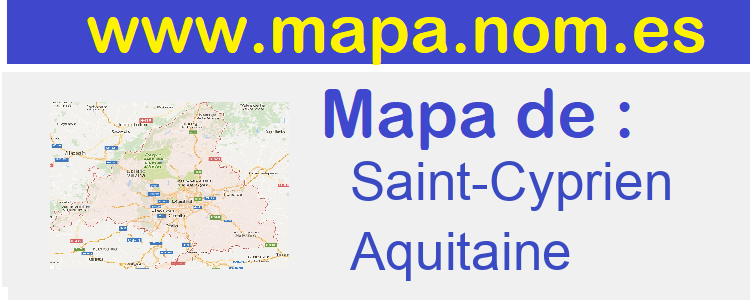 mapa de  Saint-Cyprien
