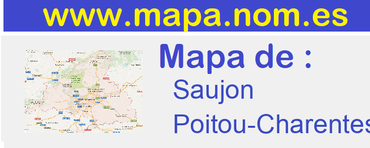 mapa de  Saujon