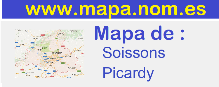 mapa de  Soissons