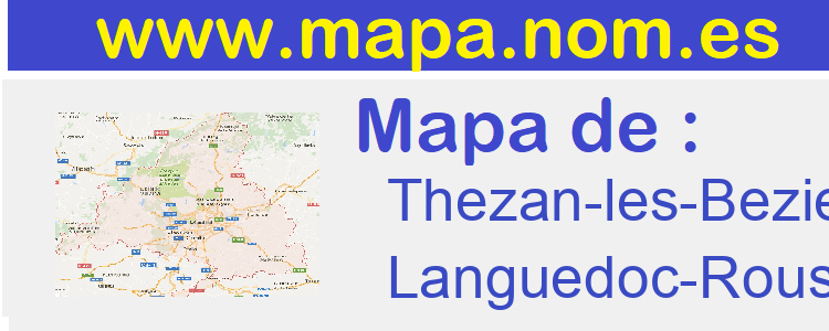 mapa de  Thezan-les-Beziers