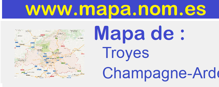mapa de  Troyes