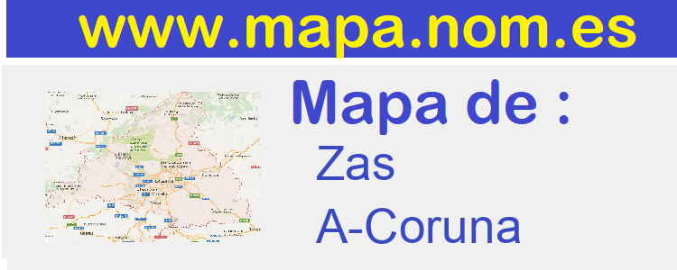 mapa de  Zas