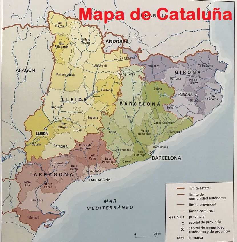 Mapa de Cataluña