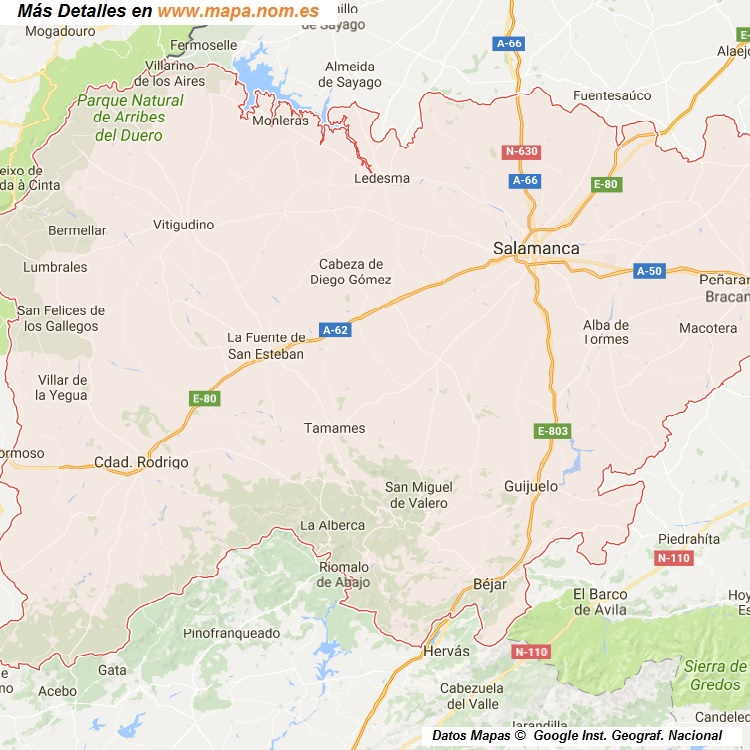 Pueblos De Salamanca Mapa Mapa